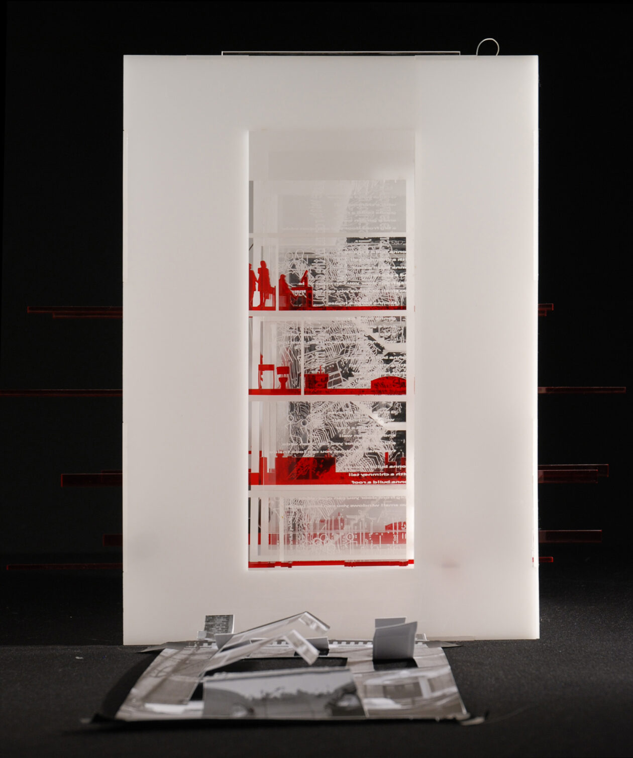 Perspex doll's house façade
